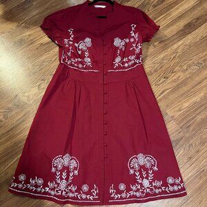 NWOT - Wayward Fancies stretch poplin dress - 18W/1X - with pockets!